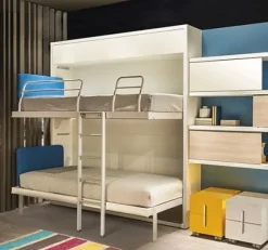 Outlet Letto singolo a scomparsa in legno KALI DUO 2200 di Letti