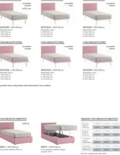 ZG Mobili Letto singolo con gambe Easy a prezzo ribassato- Letti