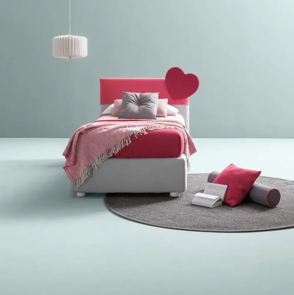 Discount Letto singolo con giroletto Plain a prezzo scontato Letti