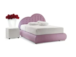 Letto una piazza e mezzo con contenitore Olivina a prezzo scontato Letti