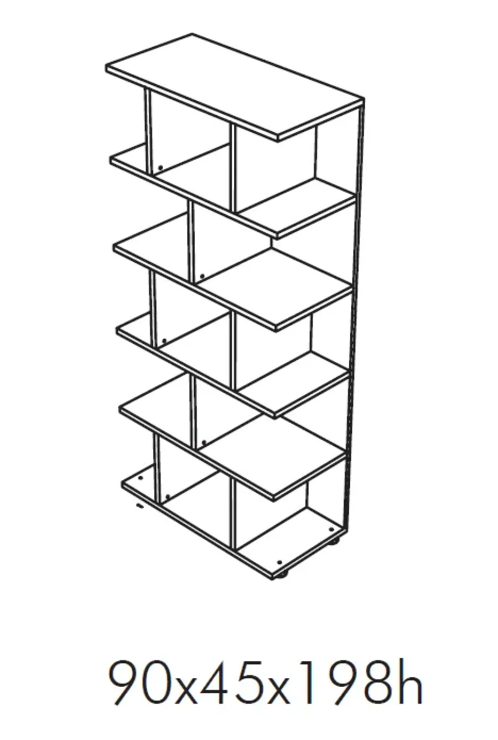 Libreria Etager alta a giorno stile design di scontata del 30%^Flycom Discount