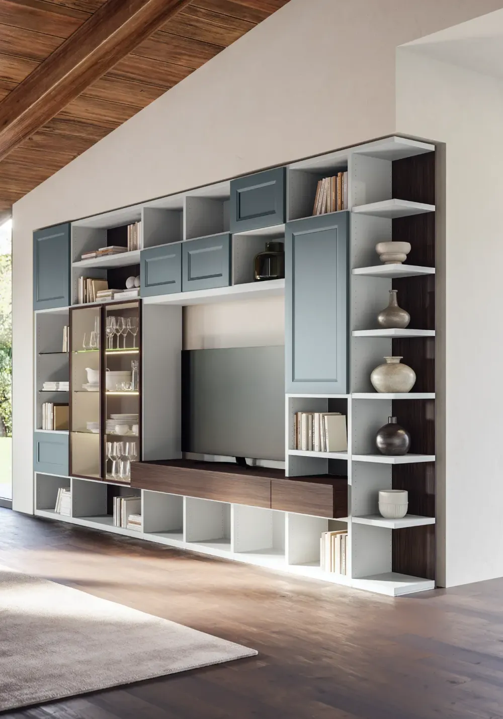 New Libreria in laccato opaco scontata -33%: scopri Gsg731 Librerie