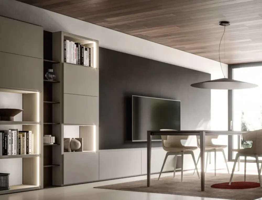 Santalucia Libreria Hnl021 stile moderno di in Offerta Outlet- Librerie