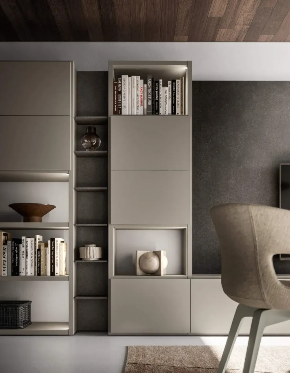 Santalucia Libreria Hnl021 stile moderno di in Offerta Outlet- Librerie