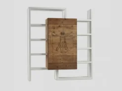 Discount Libreria in stile design in legno Offerta Outlet Librerie