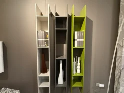 Outlet Libreria in laccato lucido scontata -30%: scopri Buk Librerie