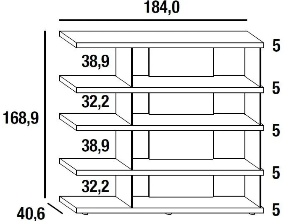 Lago Libreria in laccato opaco scontata -21%: scopri Libreria air 0535- Librerie