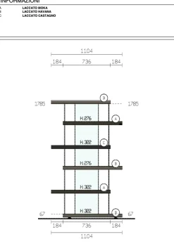 Discount Libreria in laccato opaco scontata -33%: scopri Air - versione 1462 Librerie