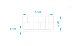 Las Mobili Libreria in legno scontata -30%: scopri Sigma a giorno- Librerie