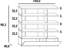 Lago Libreria Libreria air 0641 in stile design a prezzi outlet- Librerie