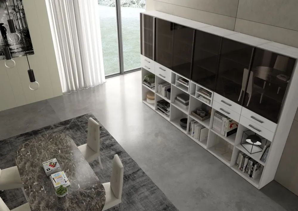 Libreria Living 553 in stile moderno di in OFFERTA OUTLET^Giessegi Online