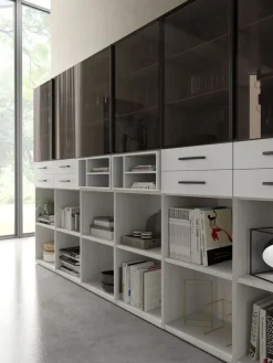 Libreria Living 553 in stile moderno di in OFFERTA OUTLET^Giessegi Online