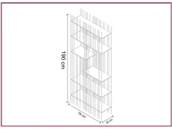 Online Libreria Metrica titanio in stile design in offerta Librerie