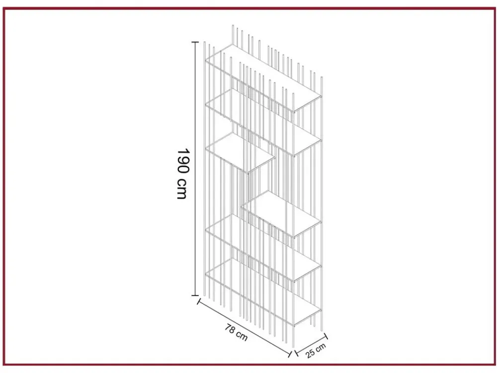 Online Libreria Metrica titanio in stile design in offerta Librerie