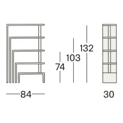 Libreria modello 712  joy 5 h cm 132  di a prezzo riservato^Zanotta Hot