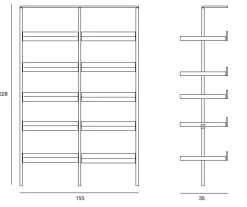 Clearance Libreria modello Acciaio a muro di a prezzo riservato Librerie