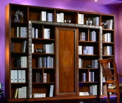 Libreria modello Libreria mod.versailles con cornicione intagliato foglia argento in promo-sconto del 40% di in Offerta Outlet^Artigiani Veneti Discount