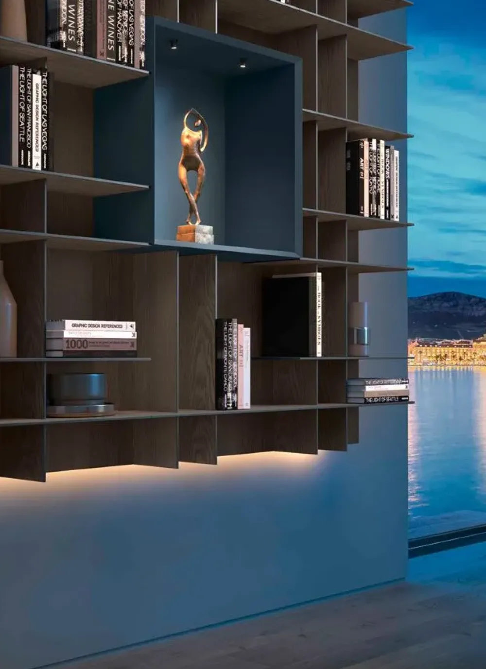 Libreria Movida cube stile design di scontata del 30%^Olivieri New