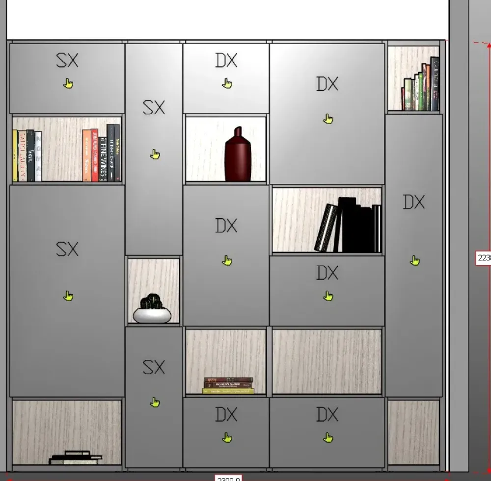 Clearance Libreria in melamminico in Offerta Outlet: scopri Day 14 Librerie