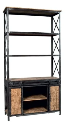 Libreria in legno a prezzo scontato: scopri Libreria industrial stomp legno e ferro^Outlet Etnico Outlet