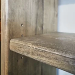 Libreria in legno a prezzo scontato: scopri Liberai in vero legno con scala in stile industrial^Outlet Etnico Online