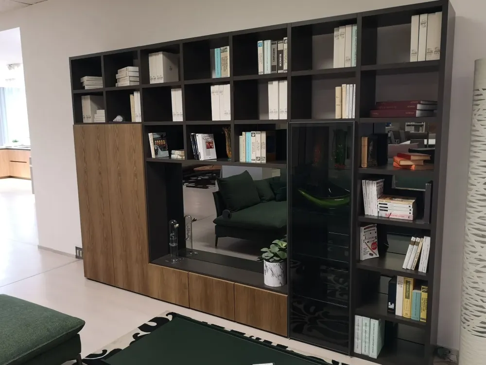 Presotto Libreria Pari & dispari in stile moderna a prezzi outlet- Librerie