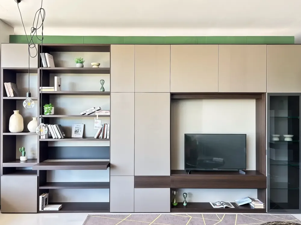 Libreria in laccato opaco scontata -35%: scopri Libreria lineare a muro^Tomasella Hot