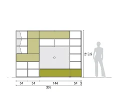 Libreria modello Atlante SKT24 scontata del 30%^Tomasella Discount