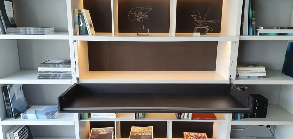 Poliform Libreria Wall system in stile design in offerta- Librerie