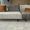 Artigianale Lineare tessuto modello Divano di design abbraccio con pouf di- Divani