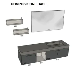 M system : mobile bagno sospeso A PREZZI OUTLET^Baxar Best