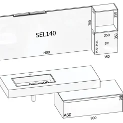 Clearance M2 system : mobile da bagno A PREZZI OUTLET Mobili Bagno Sospeso