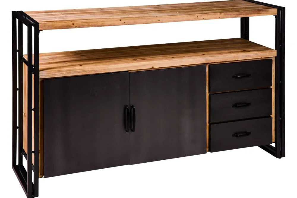 Discount Madia Credenza 2 sportelli 3 cassetti industrial in stile moderno di in Offerta Outlet Madie