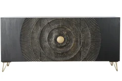 Outlet Etnico Madia Credenza mango nera 160 di in stile design scontata -23%- Madie