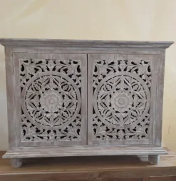 Outlet Etnico Madia Credenza oriente teak 120  di in stile design scontata -30%- Madie