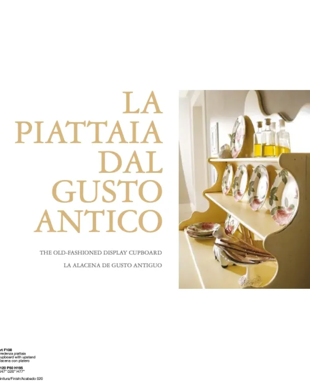 Madia Credenza piattaia f108 di a prezzi convenienti^Falegnameria Italiana New