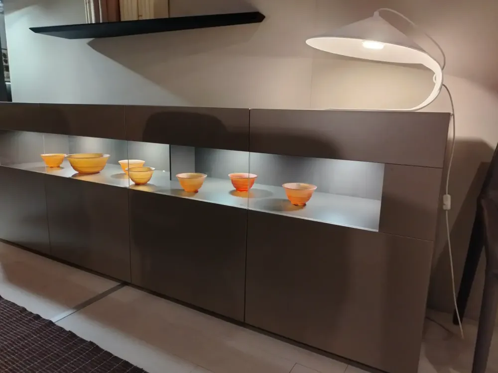 Alf Da Fre Madia di in laccato opaco Metropolis in Offerta Outlet- Madie