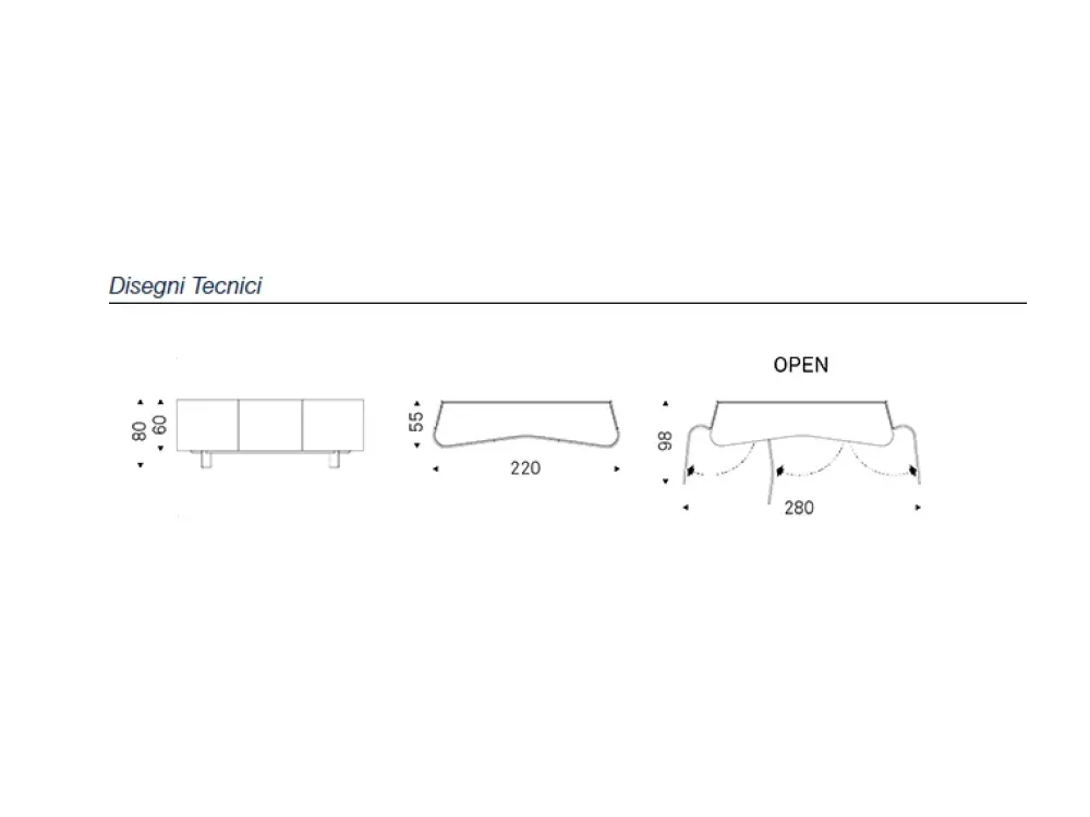 Cattelan Italia Madia di in laccato opaco Blues in Offerta Outlet- Madie