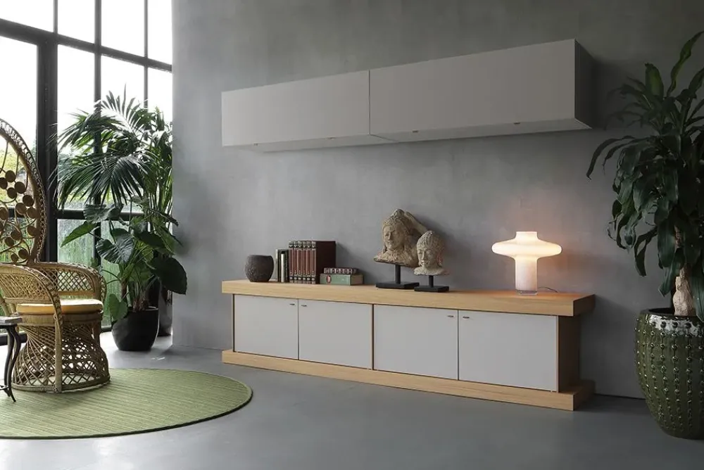 Madia di in legno F2/form line 203 con pensili a prezzo riservato^Forme’s Online