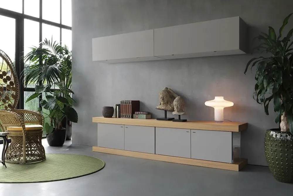 Outlet Madia di in legno F2/form line 202 con pensili a prezzo riservato Madie