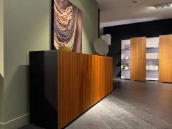 Outlet Madia di in legno Leon wood moca a prezzo riservato Madie