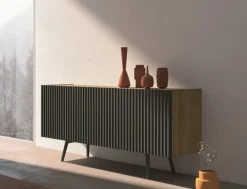 Clearance Madia di in laccato opaco Wave a prezzo Outlet Madie