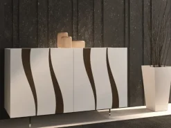 Mirandola Nicola e Cristano Madia di in laccato opaco Flame in Offerta Outlet- Madie