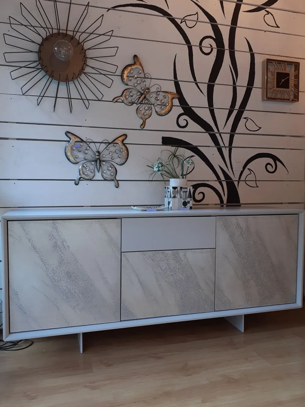 Madia di in laccato opaco Zen a prezzo Outlet^Mobilgam Discount