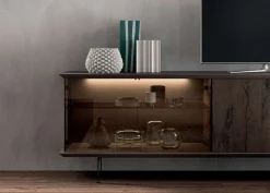 Ozzio Madia di in vetro Brera vetro  a prezzo riservato- Madie