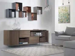 Hot Madia di in laminato materico Madison a prezzo Outlet Madie