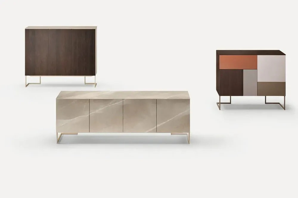 Clearance Madia di in laccato opaco Grafica in Offerta Outlet Madie