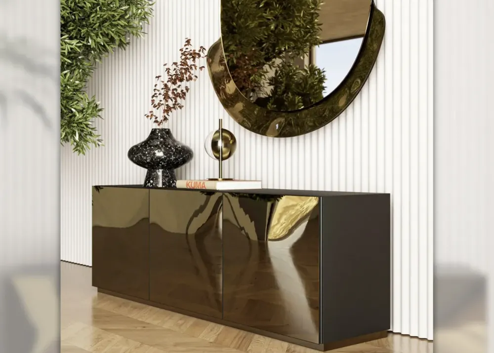 Online Madia Eden con ante a specchio in stile moderno di in Offerta Outlet Madie