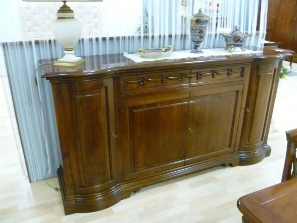 Artigianale Madia in legno stile classico Bombata- Madie