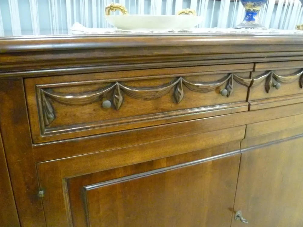 Artigianale Madia in legno stile classico Bombata- Madie